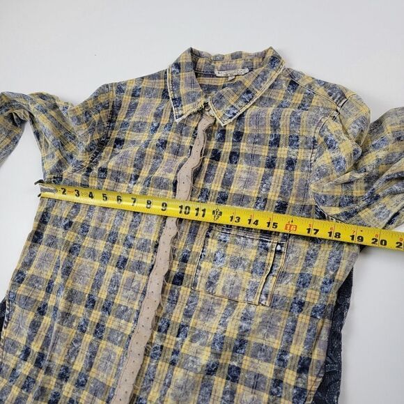 Gimmicks By Bke Button Up Wester Shirt Collared Womens Large Bohemian Vtg Y2K - Picture 4 of 10